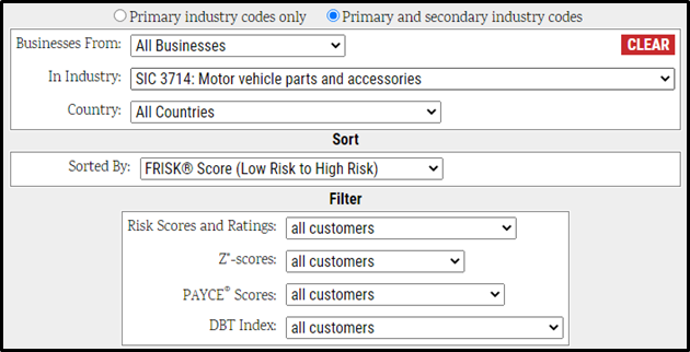 The CreditRiskMonitor peer analysis tool allows supply chain professionals to find the best vendors during RFPs and RFIs processes.